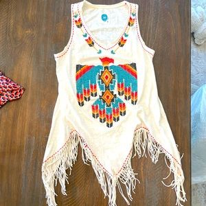 Double D Ranch Beaded Firebird Tank
